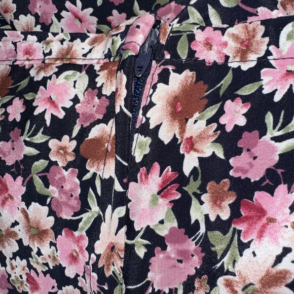 Vintage Maggie Lawrence Pink Floral Midi Skirt Women Lightweight Cottagecore Sz0 - Picture 7 of 7